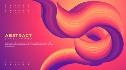 3D Fluid abstract vector trendy modern background illustration design.