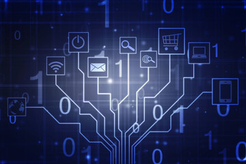 Digital Abstract technology background,2d illustration