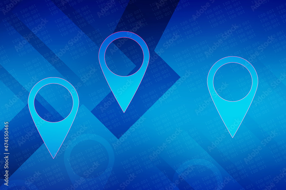 Poster 2d rendering map pointer