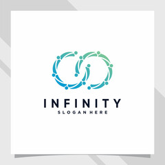 Creative infinity logo design with modern concept