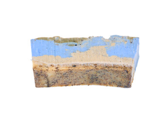 Natural soap homemade isolated on white background