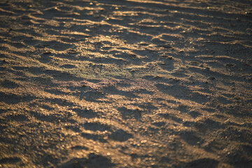 Paisaje de una palaya andaluza con un pueblo blanco 