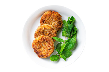 vegetable cutlets healthy meal diet snack on the table copy space food background rustic. top view keto or paleo diet