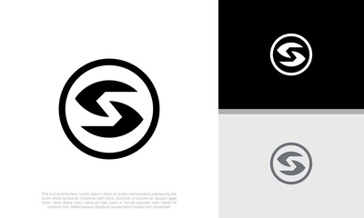 Innovative high tech logo template. Abstract artificial intelligence logo. Initial S logo design.	
