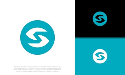 Innovative high tech logo template. Abstract artificial intelligence logo. Initial S logo design.	
