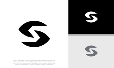 Innovative high tech logo template. Abstract artificial intelligence logo. Initial S logo design.	
