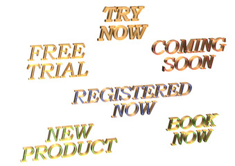 Set of inscriptions for sale.