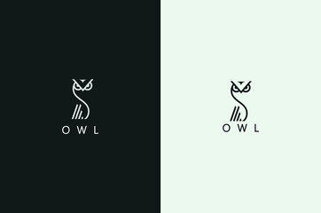 minimal owl logo.