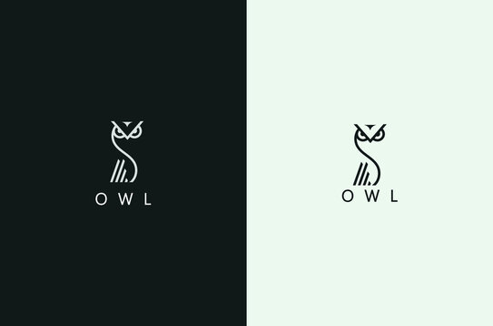 minimal owl logo.