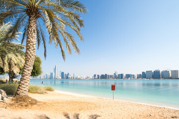 View of skyscrapers in the center of Abu Dhabi