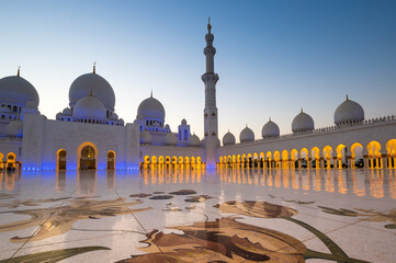 The Sheikh Zayed Grand Mosque in Abu Dhabi
