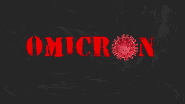 3D render Microscope View of Coronavirus COVID-19. Danger of a Pandemic Flu Virus Infecting Human Cells. Microscopic view of infectious omicron virus cells.