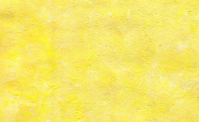 Abstract Bright Yellow Grunge Background Textured Art Background. Hand drawing in oil, acrylic. Colorful canvas.