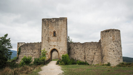 Fototapeta na wymiar Cathar castles are a group of medieval castles located in the Languedoc region of France. 