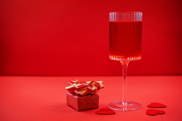 Strawberry cocktail for Valentine's day