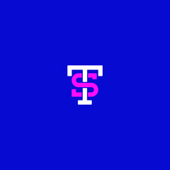 Letter ST TS Logo Design Icon, Editable in Vector Format. Creative logo design.