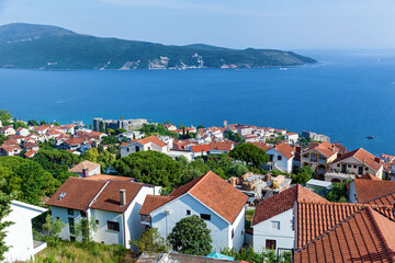 Fototapeta na wymiar View of Herceg Novi from the fortress