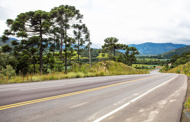 Rural landscape in Urubici, Santa Catarina, Brazil.