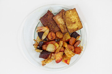 root vegetable pan, healthy and vitamin rich 