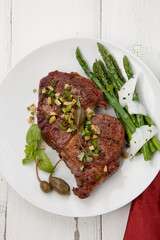 Grilled Steak with Asparagus