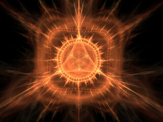 Obraz premium Star, Decorative abstract background for modern design. colored fractals and geometric shapes