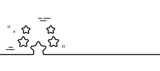 Stars line icon. Best ranking sign. Rating symbol. Minimal line illustration background. Stars line icon pattern banner. White web template concept. Vector