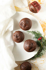 Christmas dates and chocolate muffin