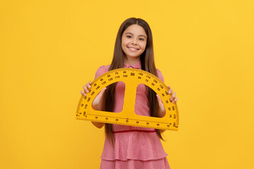 measure the size. trigonometry stationery. measuring and sizing. education for child.