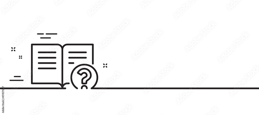 Poster technical help line icon. instruction sign. minimal line illustration background. help line icon pat