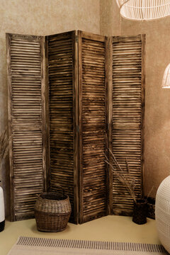Rustic wooden screen