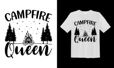 Campfire Queen SVG t-shirt design