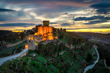 Sunset at the castle of Alarcon, Cuenca