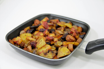 root vegetable pan, healthy and vitamin rich 