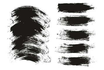 Round Brush Regular Long & Curved Background Mix Artist Brush High Detail Abstract Vector Background Mix Set 