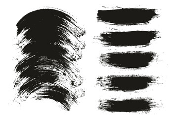 Round Brush Regular Long & Curved Background Mix Artist Brush High Detail Abstract Vector Background Mix Set 