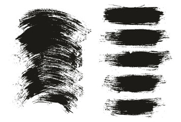 Round Brush Regular Long & Curved Background Mix Artist Brush High Detail Abstract Vector Background Mix Set 