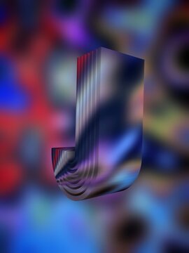 3d abstraction illustration of object logo on background