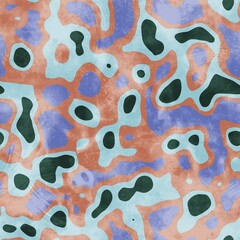 Seamless strange animal skin inspired surface pattern design for print. High quality illustration. Psychedelic surreal dreamlike fantasy wild textured design for background, fashion, or decor.