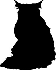 Maine Coon Cat Silhouettes SVG Maine Coon Cat Clipart