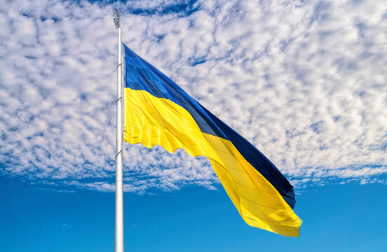 National state flag of Ukraine. Yellow-blue banner	
