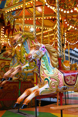 Fototapeta na wymiar Vintage carousel horse 