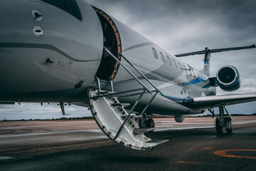 Private Jet at airport