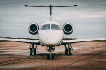 Fototapeta premium Private Jet at airport