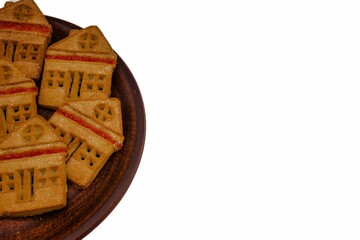 Christmas cookies in form of houses