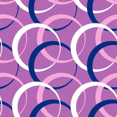 Illustration Seamless pattern on a square background - rings are colored. Design element