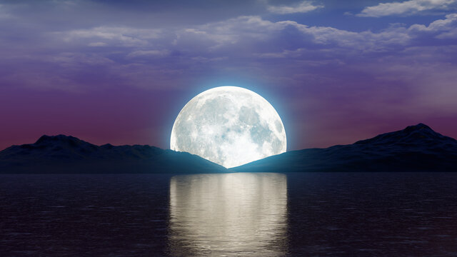45 724 Best Moon On Lake Images Stock Photos Vectors Adobe Stock