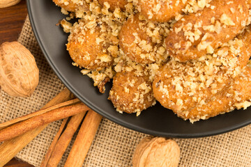 Christmas honey cookies Melomakarona
