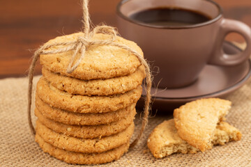 Oatmeal cookies with sesame seeds