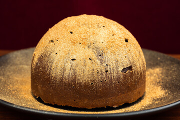 Christmas cake with gold glitter