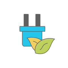 Zero Emission Icon in color icon, isolated on white background 